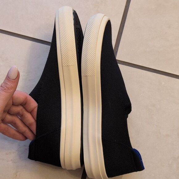 Lot Of 2 Rothys Original Slip On Sneaker Black And Navy Blue Size 6.5 - Picture 10 of 16